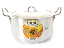 Aluminum Stock Pot with Stainless Steel Lid 10.75 inches - 8.25 Qrt.