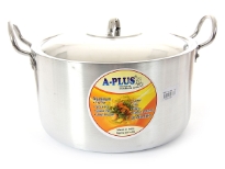 Aluminum Stock Pot with Stainless Steel Lid 11.50 inches - 11 Qrt.