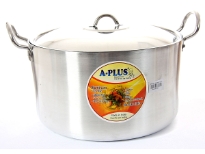 Aluminum Stock Pot with Stainless Steel Lid 12.25 inches - 13 Qrt.