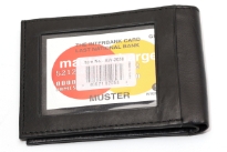 Carry your money in style. This is a genuine leather mens wallet with 3 credit card slots; 1 interior ID window and 1 exterior ID window. As this is genuine leather, please be aware that there will be some small creases and nicks in the leather but the wallet are all brand new.