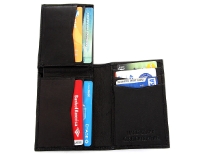 Carry your money in style. This is a genuine leather BiFold Mens Wallet. The wallet is made of high quality cow hide. As this is genuine leather, please be aware that there will be some small creases and nicks in the leather but the wallet is all brand new.