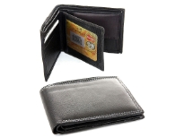 Carry your money in style. This is a genuine leather bi-fold double bill mens wallet. As this is genuine leather, please be aware that there will be some small creases and nicks in the leather but the wallet are all brand new.