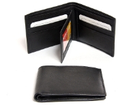 Carry your money in style. This is a genuine leather mens wallet with 6 credit card slots and 2 ID Windows. As this is genuine leather, please be aware that there will be some small creases and nicks in the leather but the wallet are all brand new.