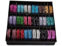 Sets of 7 pieces Aluminum Bangles, Box contains 36 sets - 18 colors 2 sets each