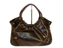 Designer Inspired Mesh pattern Hobo Handbag has a snap closure and a ring double handle. Made of PU (polyurethane).