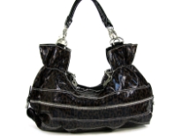 Fashion Hobo bag has a double strap, a top zipper closure and a cheetah print pattern. Made of PU (polyurethane).