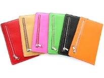 Ladies ID card holder with zipper pocket.