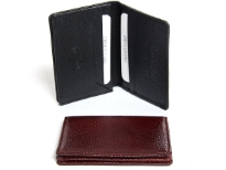 Carry your money in style. This is a genuine leather RFID Blocking credit card wallet. This wallet has slots only for credit cards or ID. No pockets for billfolds. As this is genuine leather, please be aware that there will be some small creases and nicks in the leather but the wallet are all brand new.