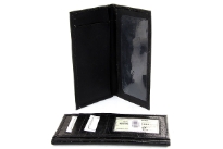 Carry your money in style. Crocodile embossed genuine leather check book wallet. As this is genuine leather, please be aware that there will be some small creases and nicks in the leather but the wallet are all brand new.