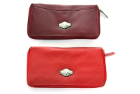 Genuine Leather all round zipper ladies wallet