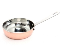 Hammered Stainless Steel Copper Plated Fry Pan Dish