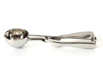 Stainless Steel 2 Oz. Disher Squeeze Handle.Weight: 122 gms.Length: 8.5 inches