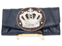 PVC crown check book wallet