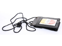 Genuine leather neck ID wallet