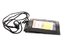Genuine leather neck ID wallet