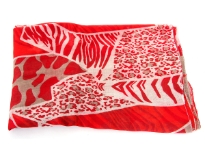 An amalgamation of animal prints & stars print create this beautiful must-have scarf for all seasons. Half the scarf has animal prints in patchy pattern & other half has stars print on plaids design. Soft & lightweight to use.