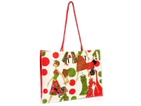 Sequined/Printed Jute Shoulder