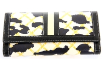 Cow print ladies check book wallet.