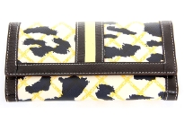 Cow print ladies check book wallet