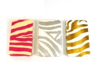 Zebra Print Metallic Frame clutch/wallet
