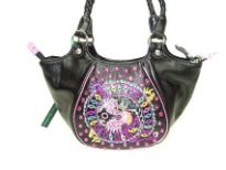 Fashion PU Handbag with Chinese embriodery