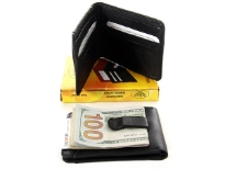 Genuine leather money clip. Comes with Box.