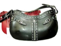 Convenient & small bag for women in PVC with adjustable shoulder strap & top zipper closure. Stitching like design & zipper accent on the front of the bag.