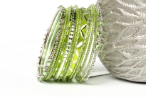 Bollywood fashion bangle bracelet set. Consists of 15 pieces. Handcrafted by expert artisans.