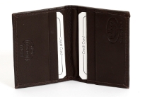 This is a genuine leather RFID credit card holder in a bifold slim design. As this is genuine leather, please be aware that there will be some small creases and nicks in the leather but the wallet are all brand new.