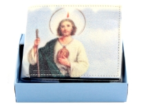 Printed bi-fold faux leather men wallet