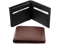 Genuine leather bi-fold men wallet