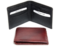 Carry your money in style. This is a genuine leather RFID Blocking bifold mens wallet featuring 4 credit card slots and 1 zipper coin pocket. The wallet features RFID blocking technology to protect your credit card and identity safe. As this is genuine leather, please be aware that there will be some small creases and nicks in the leather but the wallet are all brand new.