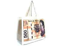 100% cotton canvas reusable shopping bag