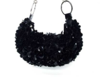 Sequin Hand Beaded Evening Bag. Top zipper closing.