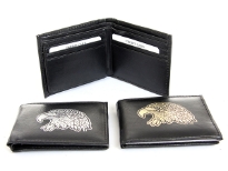 Faux leather eagle bi-fold wallet