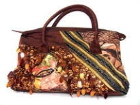 Rayon Fabric Sequin Handbag
