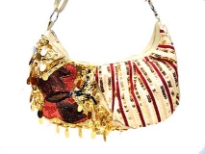 Rayon Fabric Sequin Handbag