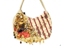 Rayon Fabric Sequin Handbag