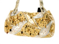 Rayon fabric Sequin Handbag