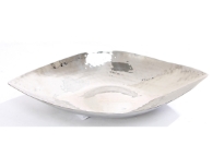Hammered Stainless Steel Boat Shaped Tray