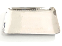 Hammered Stainless Steel Square Tray