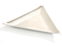 Hammered Stainless Steel Triangular Tray