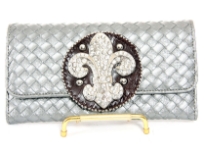 Fleur De Liz check book wallet