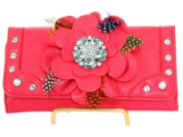 Flower Feather check book wallet