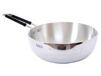 Aluminum 10.75 inches Wok with Bakelite handle.